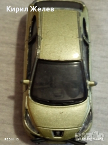 Метална количка Peugeot 207 за КОЛЕКЦИЯ ДЕКОРАЦИЯ 39657, снимка 5 - Колекции - 53571590