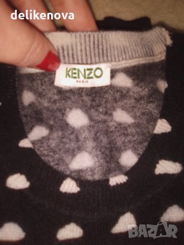  Кашмир KENZO. Original. Унисекс Кашмирен пуловер, снимка 2 - Пуловери - 34744874