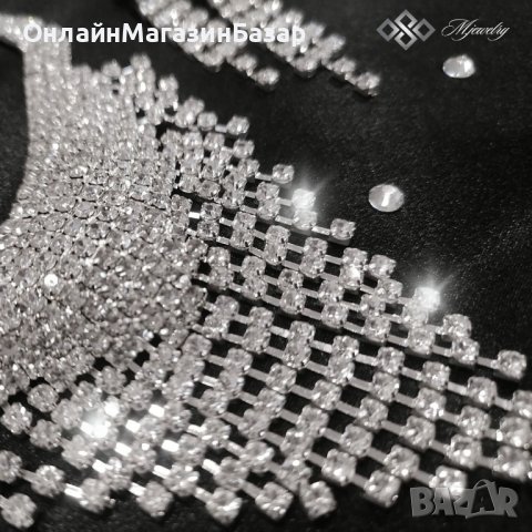 КОМПЛЕКТ LARISSA / Луксозен дамски комплект бижута с кристали от 2 части, снимка 2 - Бижутерийни комплекти - 43816589