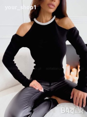Ефектна дамска блуза рипс 2 цвята , снимка 5 - Блузи с дълъг ръкав и пуловери - 43225537