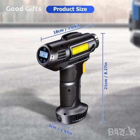 Мощен Безжичен Компресор за Кола 72W – Сигурност и Мобилност на Пътя, снимка 11 - Аксесоари и консумативи - 53282899