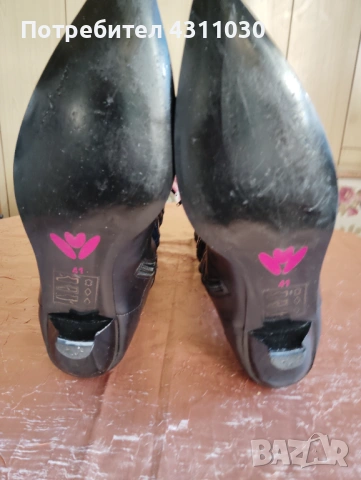 Черни ботуши естествена кожа betty Flowwer 41 номер, снимка 7 - Дамски боти - 53166140