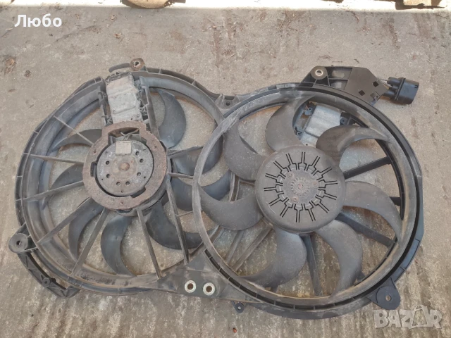 Комплект електрически перки с управления и дифузьор за Ауди А6 ц6 4ф 3.0тди БМК Audi A6 c6 4f 3.0tdi, снимка 3 - Части - 50894746