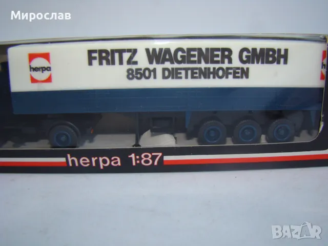HERPA H0 1/87 VOLVO КАМИОН МОДЕЛ ТИР ИГРАЧКА, снимка 3 - Колекции - 48418320