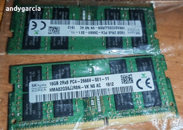 32GB DDR4 KIT 2666mhz 2400mhz 2133mhz (2x16GB DDR4) sodimm PC4 21300, снимка 2 - RAM памет - 40361207