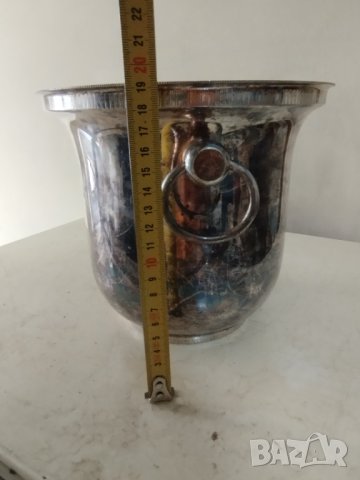 посребрена шампаниера арт деко, снимка 3 - Антикварни и старинни предмети - 42971898