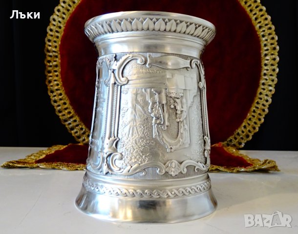 WMF чаша от калай за краля на валса Й.Щраус. , снимка 11 - Антикварни и старинни предмети - 44110363