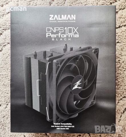 Охладител Zalman CPU Cooler CNPS10X PERFORMA BLACK, снимка 1 - Мъжки - 43669414