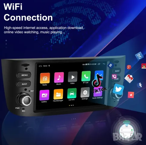 Мултимедия за Fiat Punto, Linea, Punto Grande, Навигация, Двоен дин, дисплей, Андроид плеър, Android, снимка 4 - Аксесоари и консумативи - 50047624