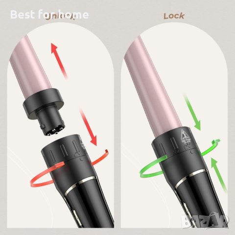 CITHOT Маша 5 в 1 за големи и малки къдрици,Комплект маши 09-32 mm с различни приставки, снимка 5 - Маши за коса - 43117576