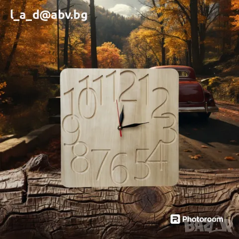 Дървени дизайнерски часовници за стена