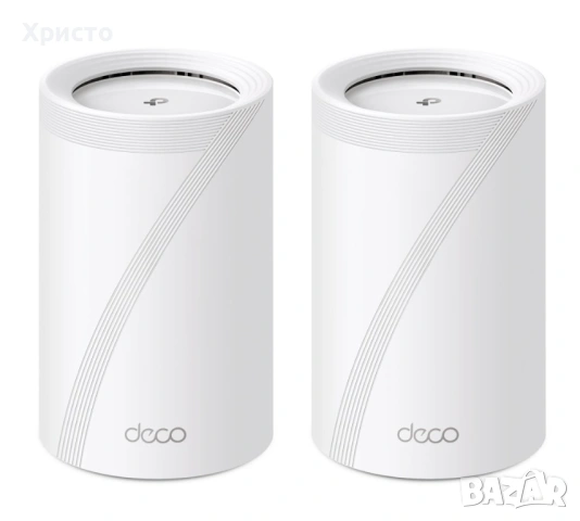 НОВО!!! Меш система Wi-Fi TP-Link Deco BE65 (2 бр.), BE9300, Tri-Band, Wi-Fi 7, MLO, HomeShield, снимка 2 - Рутери - 53389293