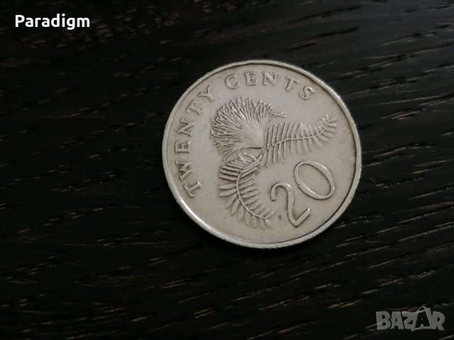 Mонета - Сингапур - 20 цента | 1989г., снимка 1 - Нумизматика и бонистика - 27235926