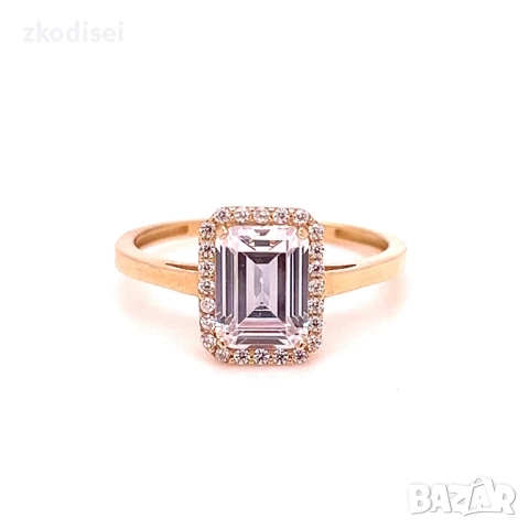 Златен дамски пръстен 2,15гр. размер:56 14кр. проба:585 модел:34476-2