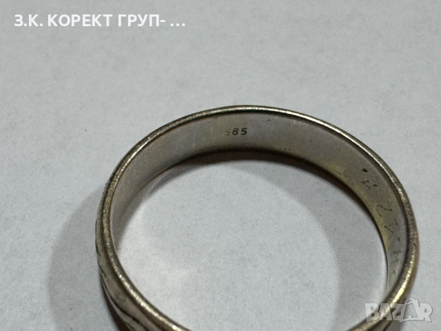 Златен мъжки пръстен 14К, снимка 4 - Пръстени - 53037740