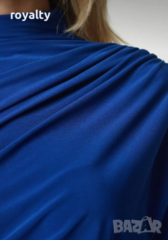 Синя Дамска Блуза , снимка 3 - Блузи с дълъг ръкав и пуловери - 52884441