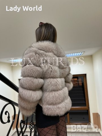 Дамско палто от Естествен косъм-ЛИСИЦА, снимка 2 - Палта, манта - 31906232