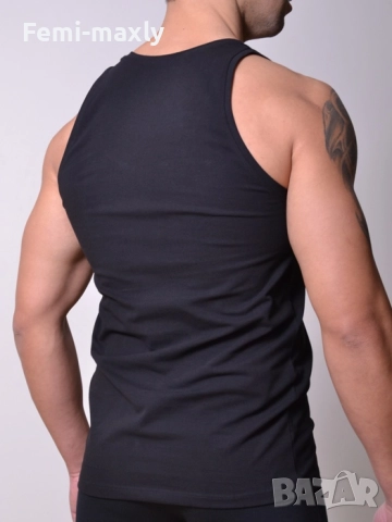 Мъжки памучен потник в 4 цвята, снимка 5 - Бельо - 52129378