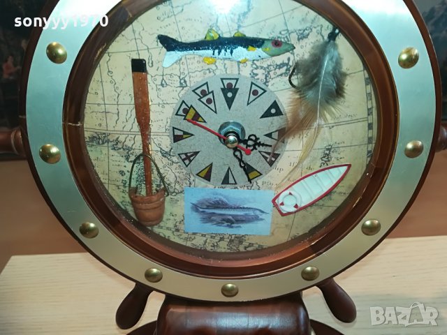 ГОЛЯМ КОРАБЕН РУЛ-АНТИКА-ЧАСОВНИК-33Х28Х12СМ, снимка 6 - Колекции - 28672376