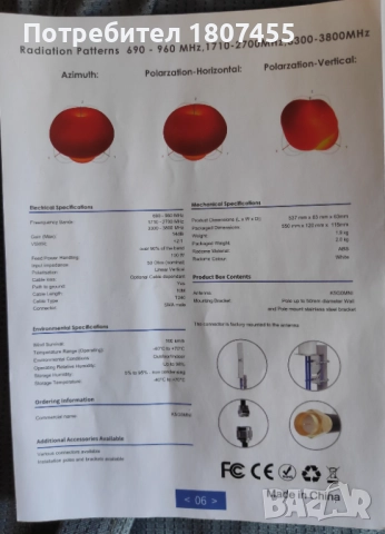 Антена за 5G 4G LTE KASER - всепосочна антена!, снимка 5 - Друга електроника - 51579526