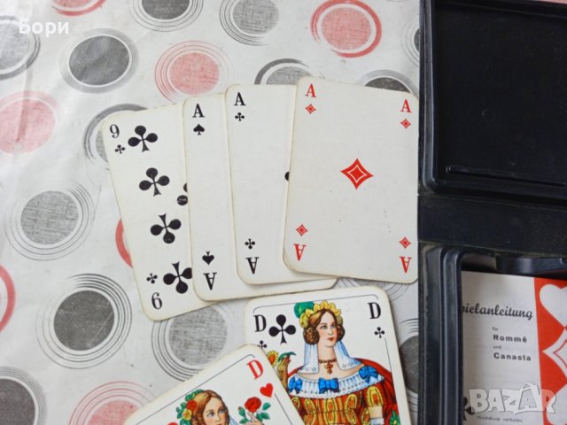Немски карти две тестета в кутия, снимка 4 - Карти за игра - 37792774