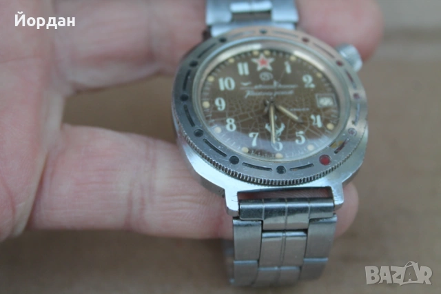 СССР мъжки ръчен часовник ''Восток'' командирски, снимка 4 - Мъжки - 53275147