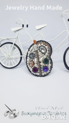 Красива и нежна брошка "Палитра", снимка 2 - Други - 42960984