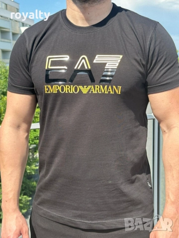 Emporio Armani 7 Мъжки Памучни Тениски Два Цвята , снимка 2 - Дивани и мека мебел - 52561133