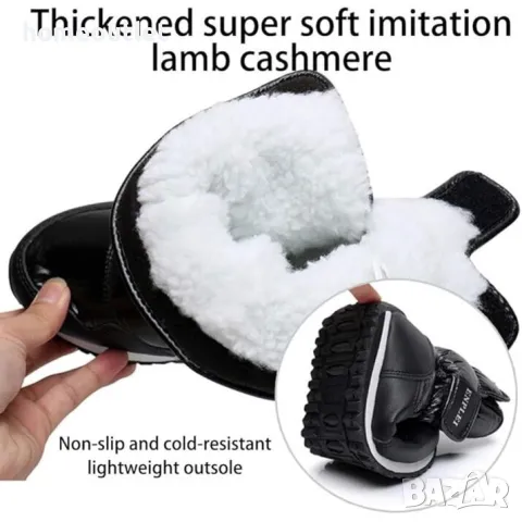 ПРОМОЦИЯ Детски зимни ботуши в черен цвят с дебела подплата, няколко размера, снимка 2 - Детски боти и ботуши - 48122727