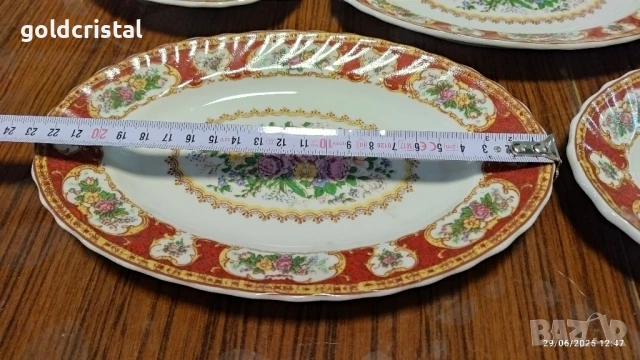 стар български порцелан чинии елипси , снимка 4 - Антикварни и старинни предмети - 22535439