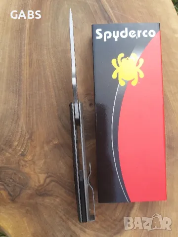 Сгъваем джобен нож Spyderco SpyMyto,Micarta/Titanium, снимка 7 - Ножове - 49294972