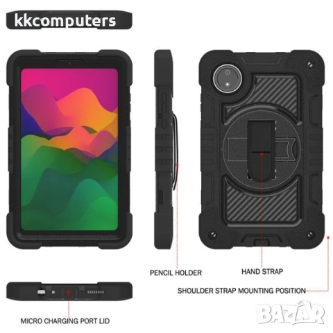 Xiaomi Redmi Pad SE 4G 8.7 инча Swivel Kickstand Удароустойчив Калъф и Протектор, снимка 9 - Калъфи, кейсове - 51027823