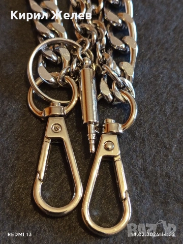 Красива метална верижка аксесоар за портфейл, чанта с карабинер 51811, снимка 3 - Други - 53475508