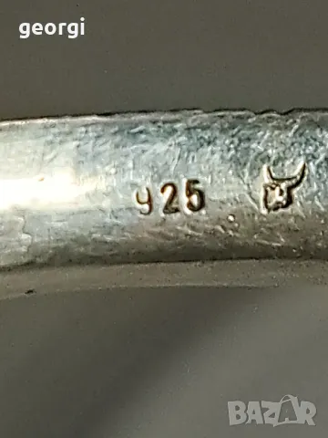 твърда отворена сребърна гривна , снимка 5 - Гривни - 48642013