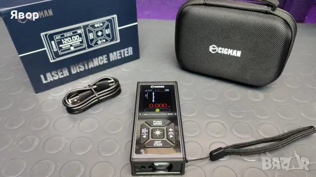 Лазерна рулетка CIGMAN CD-60G, снимка 3 - Измервателни инструменти - 47366459