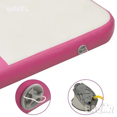 vidaXL Надуваем дюшек за гимнастика с помпа, 200x200x20 см, PVC, розов(SKU:92700), снимка 4 - Йога - 48757029