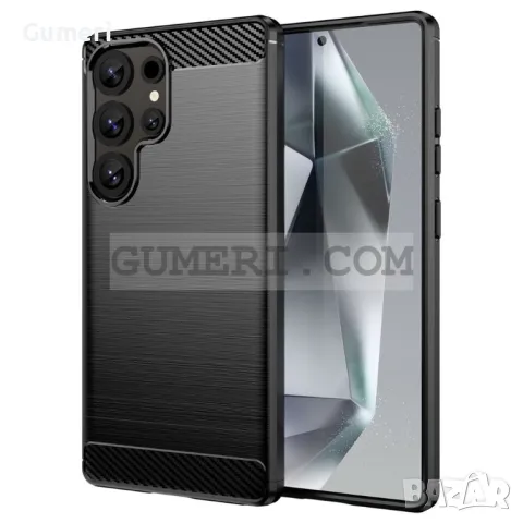 Samsung Galaxy S25 Ultra Противоударен Силиконов Гръб Карбон