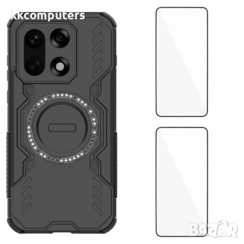 WANLONFENG Магнитен калъф за OnePlus 15 5G- PC + TPU, MagSafe, Вкл. 2 бр. Стъклени Протектора, 4 Цвя, снимка 5 - Калъфи, кейсове - 52623327