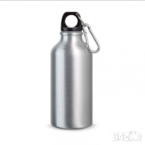 Алуминиева спортна бутилка с карабинер за закачане, снимка 1