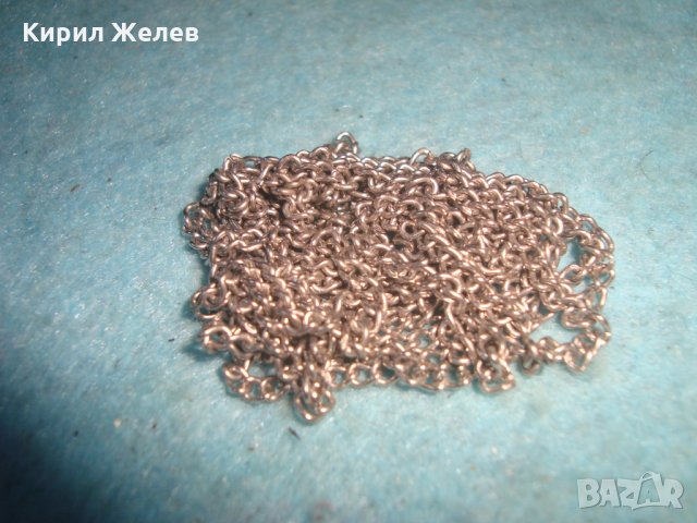 ДЪЛГА ФИНА ТЪНКА СРЕБРИСТА ВЕРИЖКА НЕРЪЖДАЕМА СТОМАНА КОЛИЕ 16642, снимка 2 - Колиета, медальони, синджири - 35240459