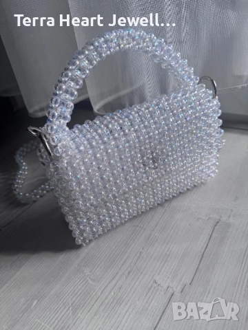 Дамска чанта ръчна изработка цвят русалка, снимка 12 - Чанти - 51793121