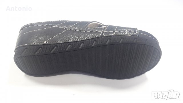 дам. чехли 3275 черни ест.кожа, снимка 3 - Чехли - 26357333