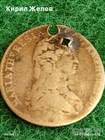 Сребърна монета 6 кройцера Мария Терезия Австрия за КОЛЕКЦИЯ 52896