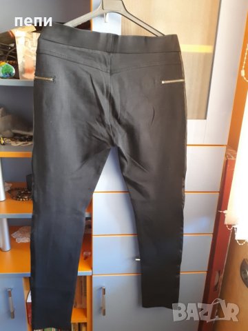 Дамски панталон с кожа, снимка 3 - Панталони - 27937946