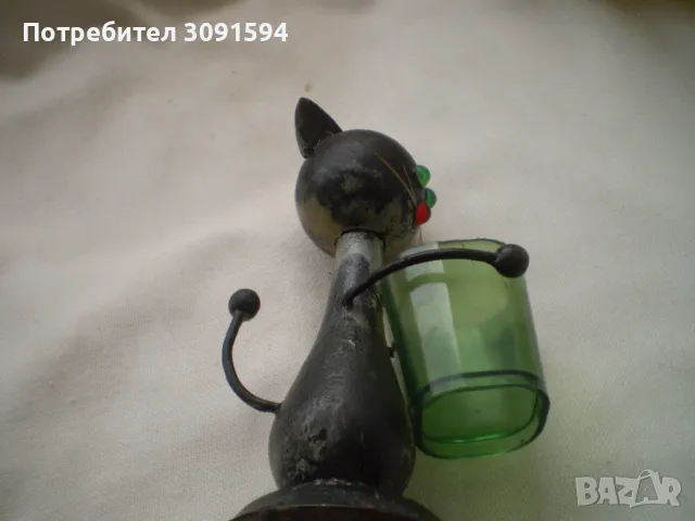 Винтидж фигурка  черна Kotкa метал за декорация , снимка 6 - Други ценни предмети - 48935874