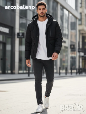 Мъжко зимно яке с качулка, 2цвята , снимка 3 - Якета - 52924040