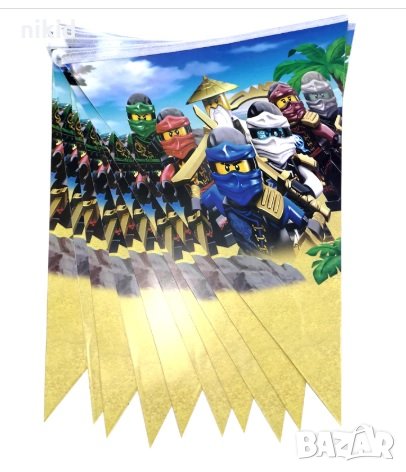 Лего Нинджаго Ninjago Парти Гирлянд Знаменца Флаг Банер флагчета, снимка 3 - Други - 28147161