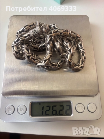 Сребърен ланец 126.22гр 925/61см, снимка 4 - Колиета, медальони, синджири - 51749769