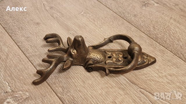 Масивно чугунено чукало, елен– 800гр Намаление., снимка 3 - Градински мебели, декорация  - 40159022