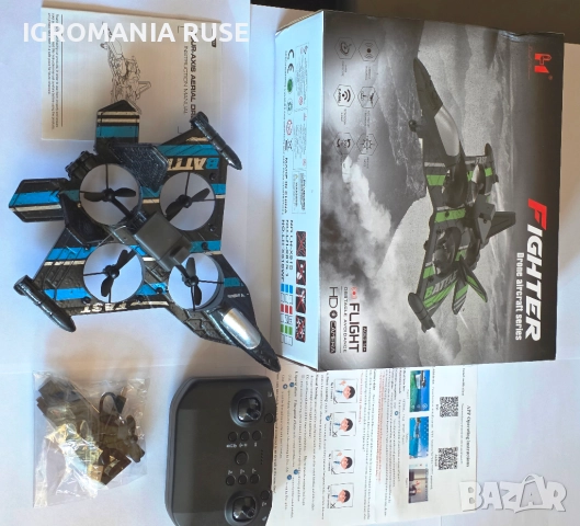 САМОЛЕТ ДИСТАНЦИОННО AIRPLANE AIRCRAFT DRONE ДРОН  Remote Control RC 2.4G With Light , снимка 5 - Дронове и аксесоари - 52931740